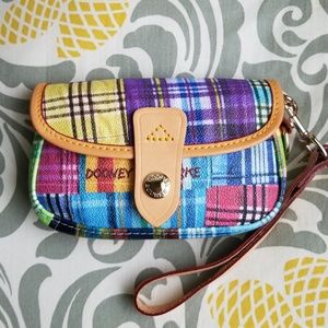 Dooney and Bourke Colorful Plaid Wristlet